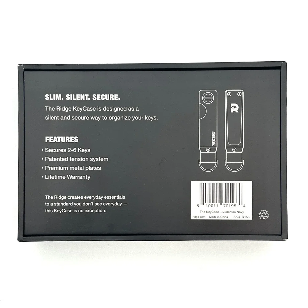 The Ridge KeyCase Aluminum Alpine Navy Blue R153 Key Organizer EDC Gift New